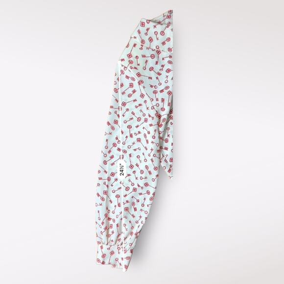 Russ Vintage 1980s Retro Union Made White Red Key Size M - Picture 8 of 10